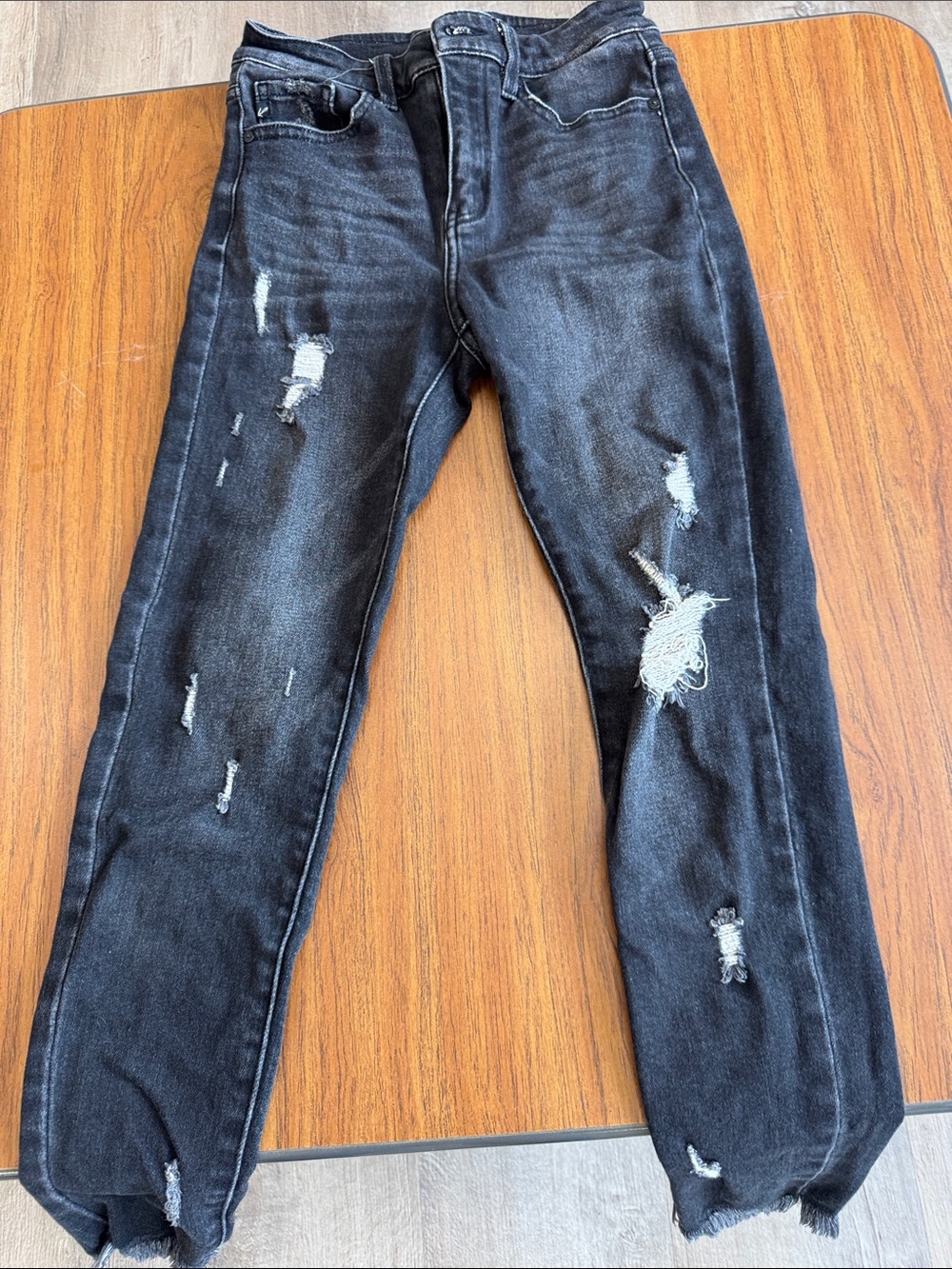 KanCan Black Distressed Boyfriend Jeans